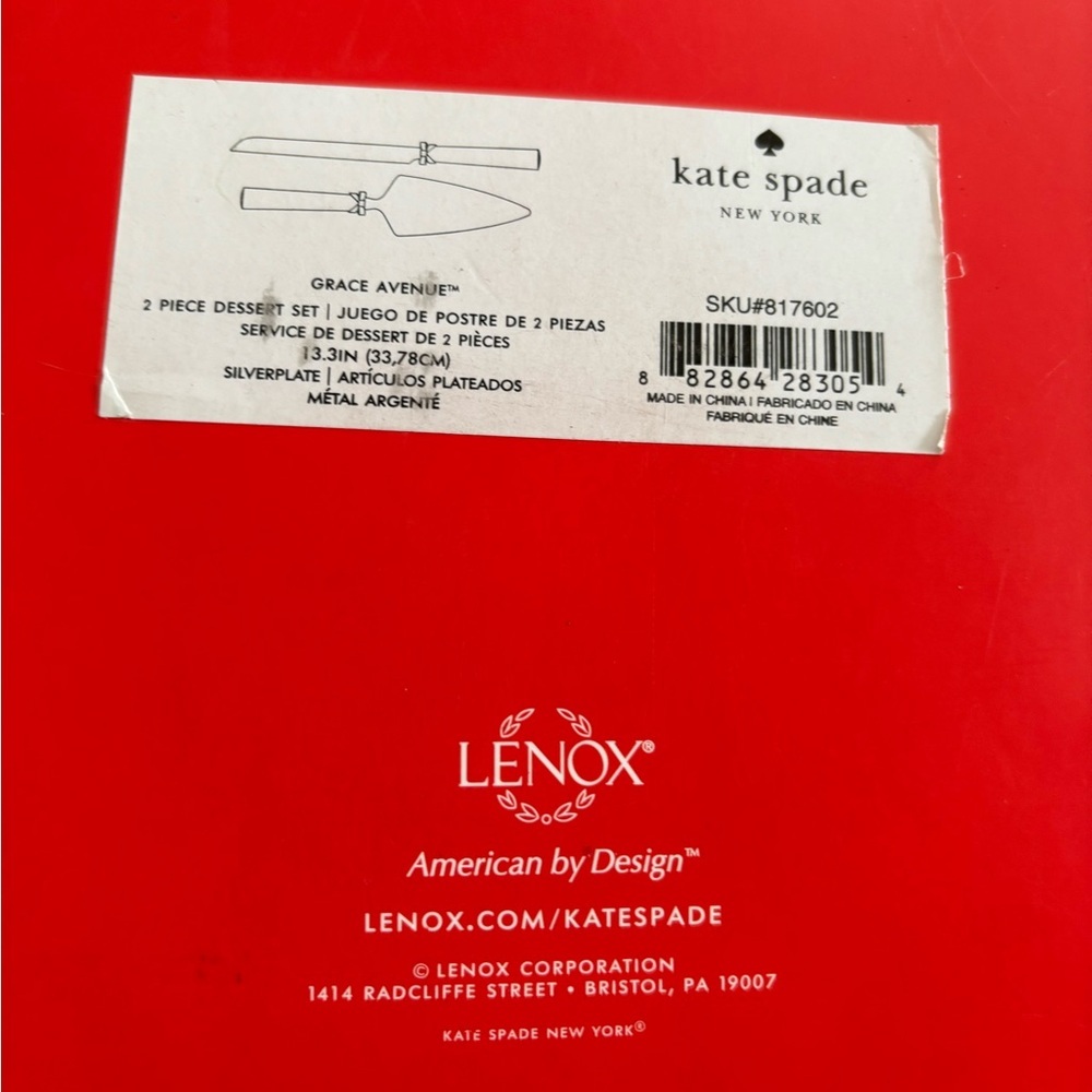 Kate Spade by Lenox Silver Cake Knife and Server - Picture 9 of 10